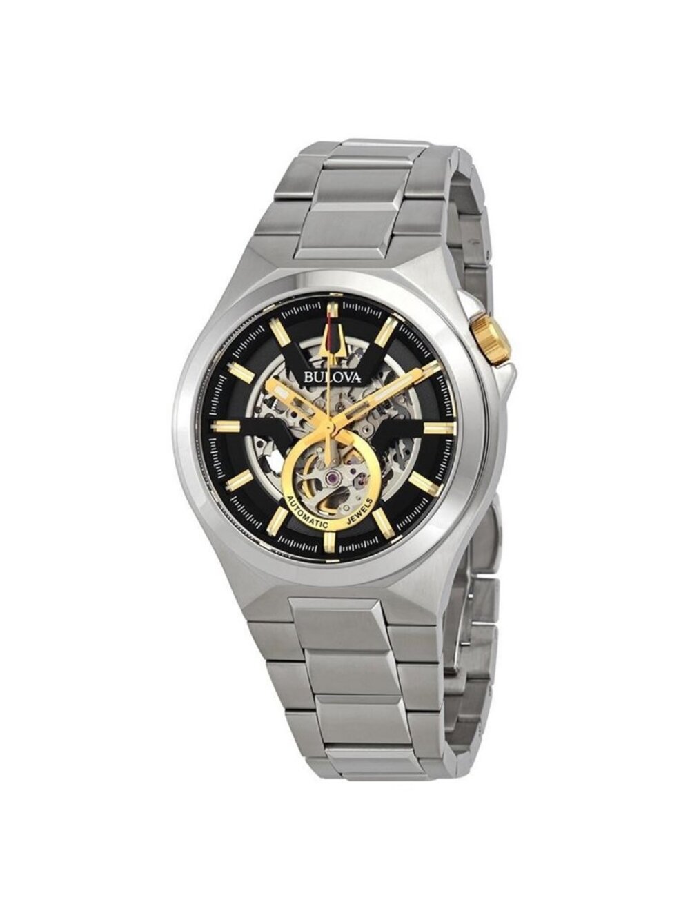 NWT Bulova Maquina Black-Skeleton Dial Automatic Men's Watch